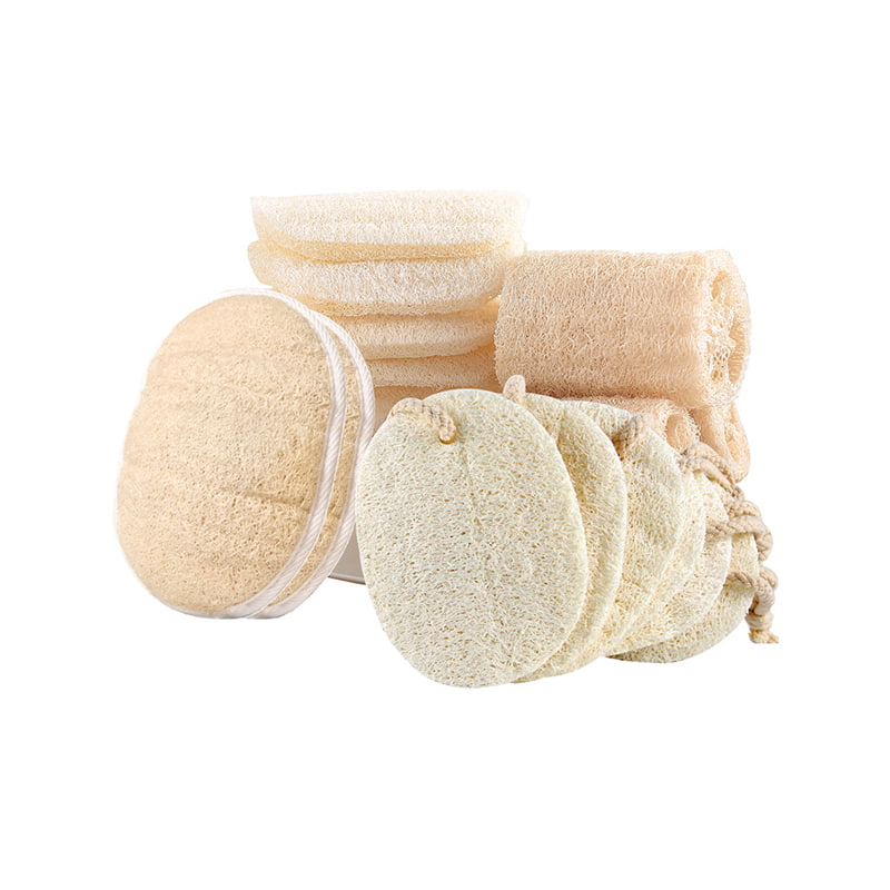 Éponge de bain Luffa 100% naturelle, épurateur corporel, tampons de Loofah exfoliants pour SPA